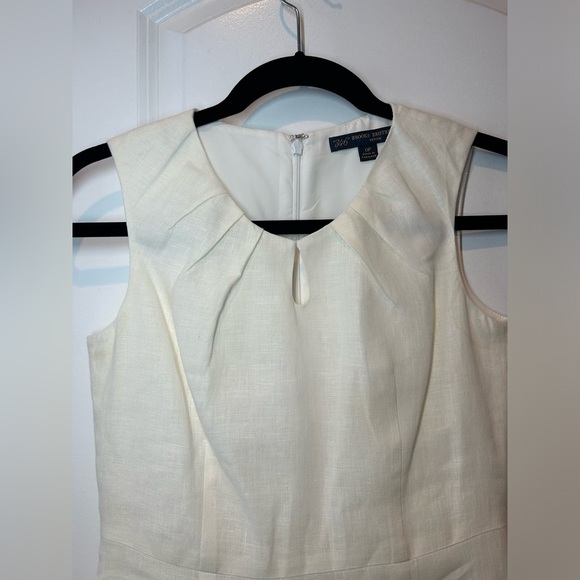 Brooks Brothers 0P Cream Linen Dress - Picture 3 of 3